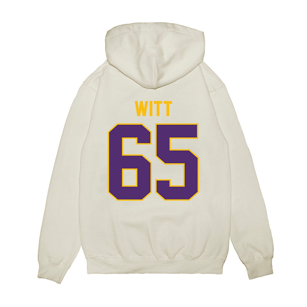 Minn. St. - NCAA Football : Joshua Witt - Vintage Helmet Premium Hooded Sweatshirt-1