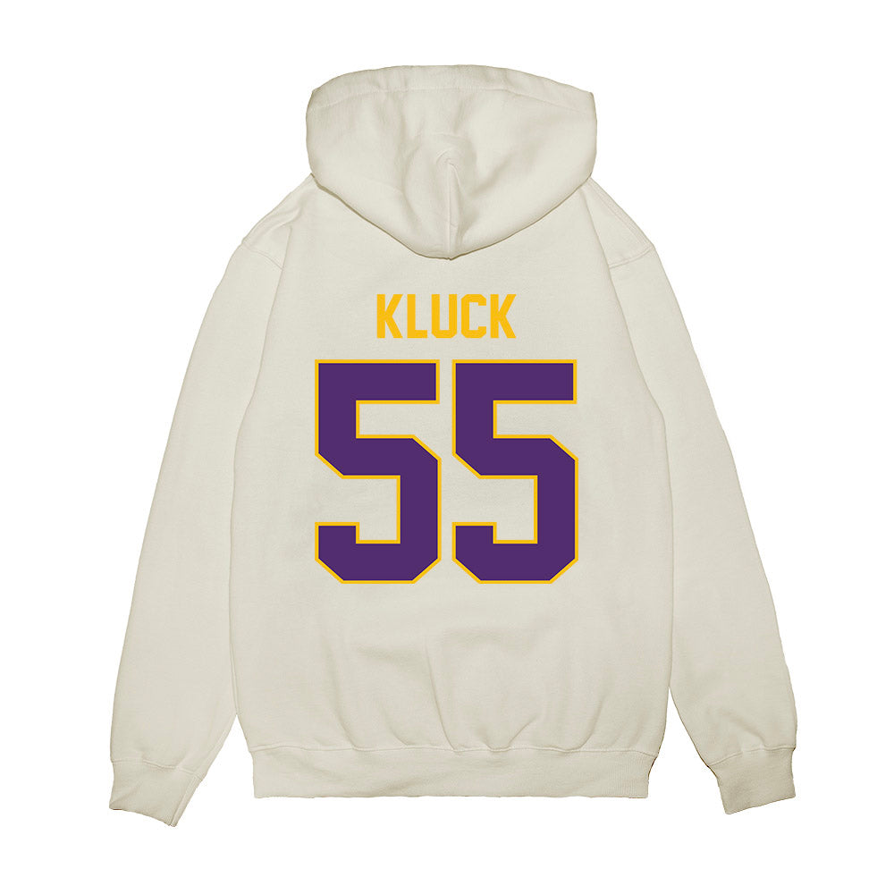 Minn. St. - NCAA Football : Connor Kluck - Vintage Helmet Premium Hooded Sweatshirt-1