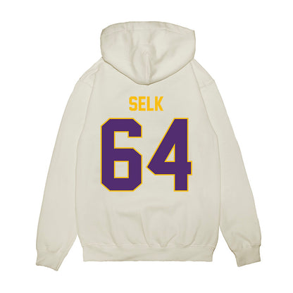 Minn. St. - NCAA Football : Collin Selk - Vintage Helmet Premium Hooded Sweatshirt-1