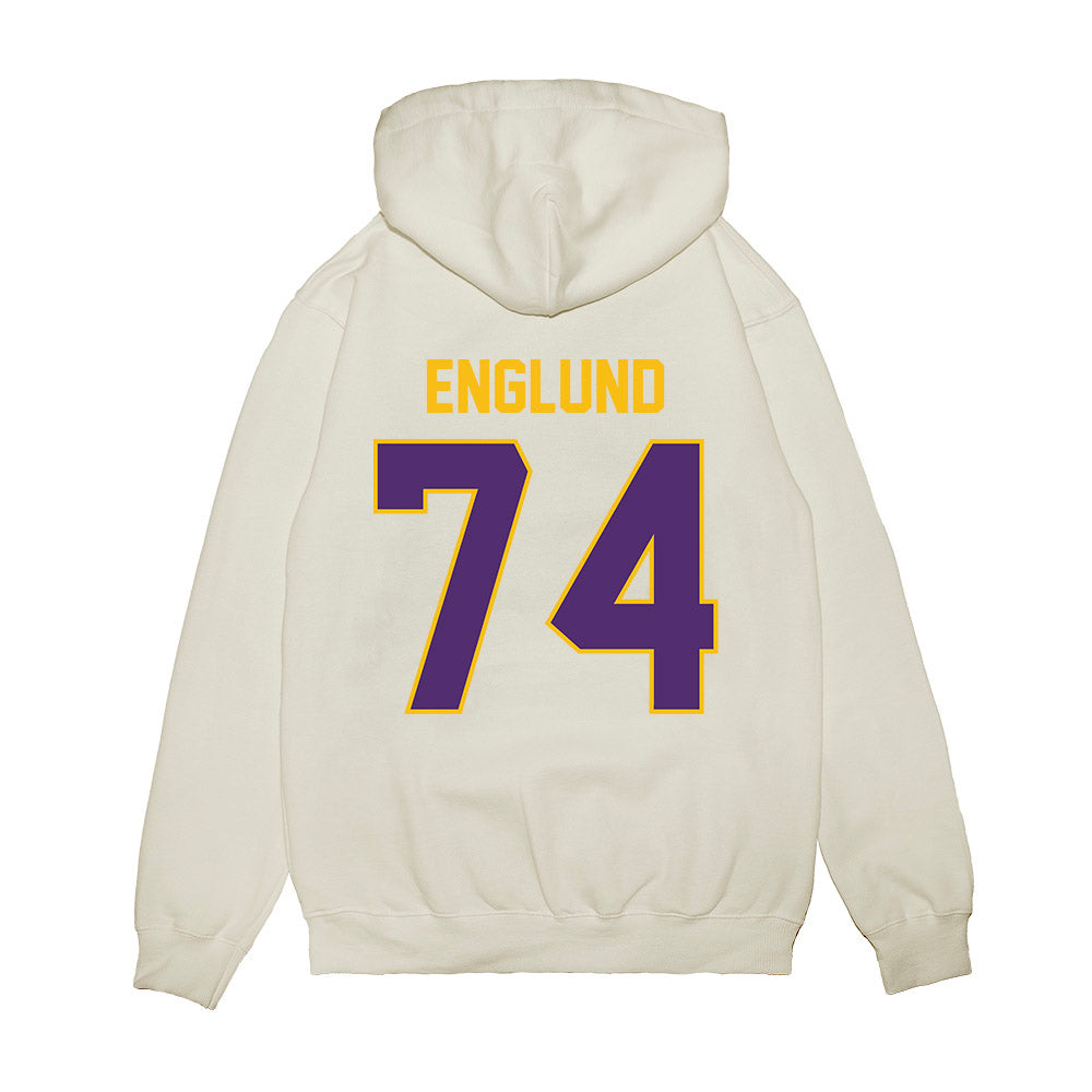 Minn. St. - NCAA Football : Thomas Englund - Vintage Helmet Premium Hooded Sweatshirt-1