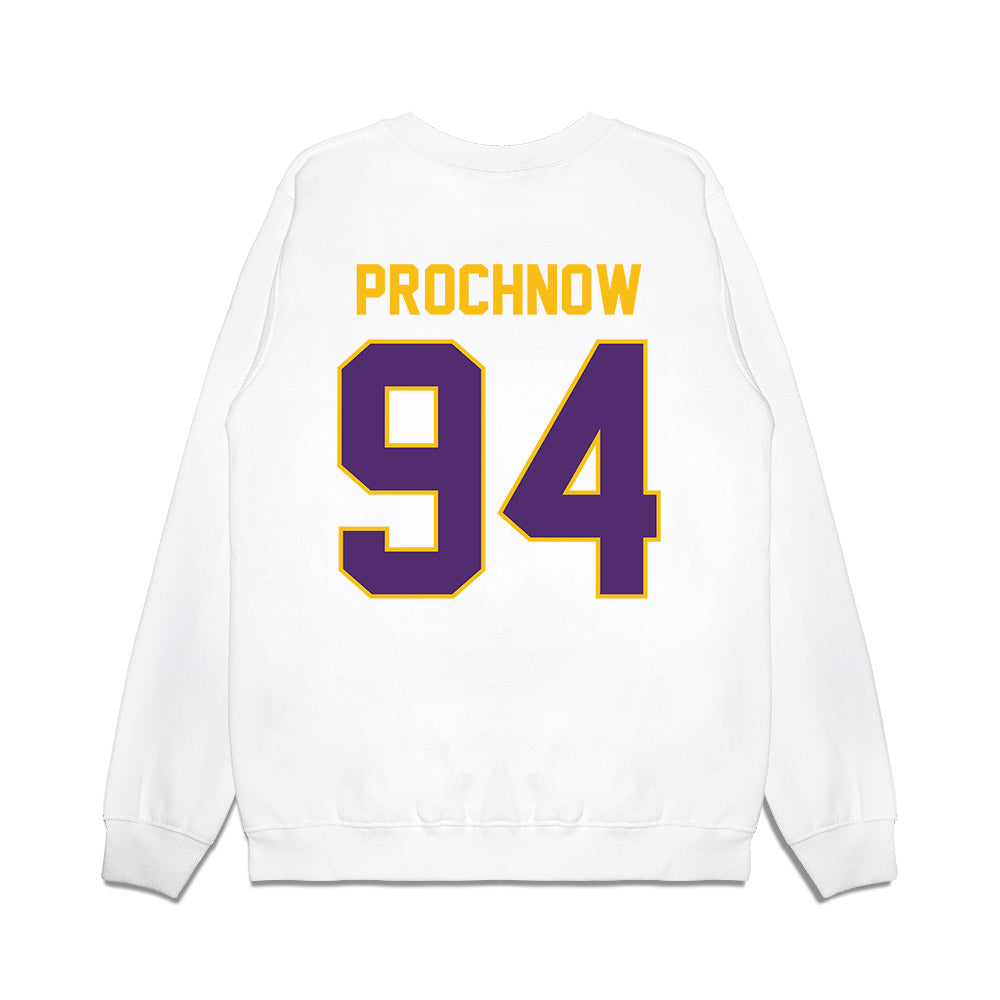 Minn. St. - NCAA Football : Miles Prochnow - Vintage Helmet Premium Crewneck Sweatshirt-1