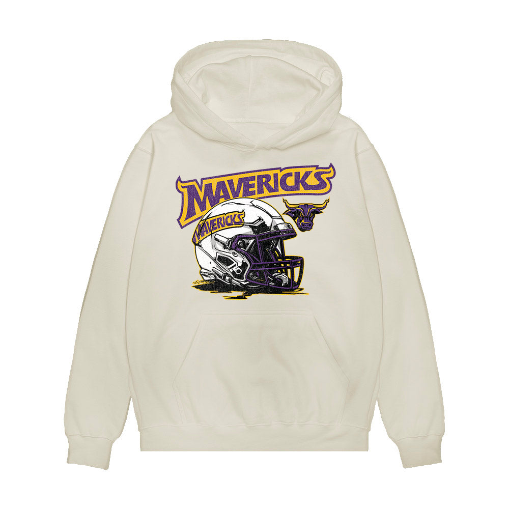 Minn. St. - NCAA Football : Maximus Sims - Vintage Helmet Premium Hooded Sweatshirt-0