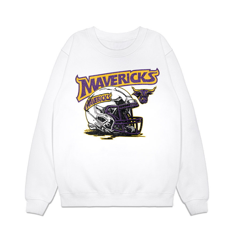 Minn. St. - NCAA Football : Adam Glynn - Vintage Helmet Premium Crewneck Sweatshirt-0