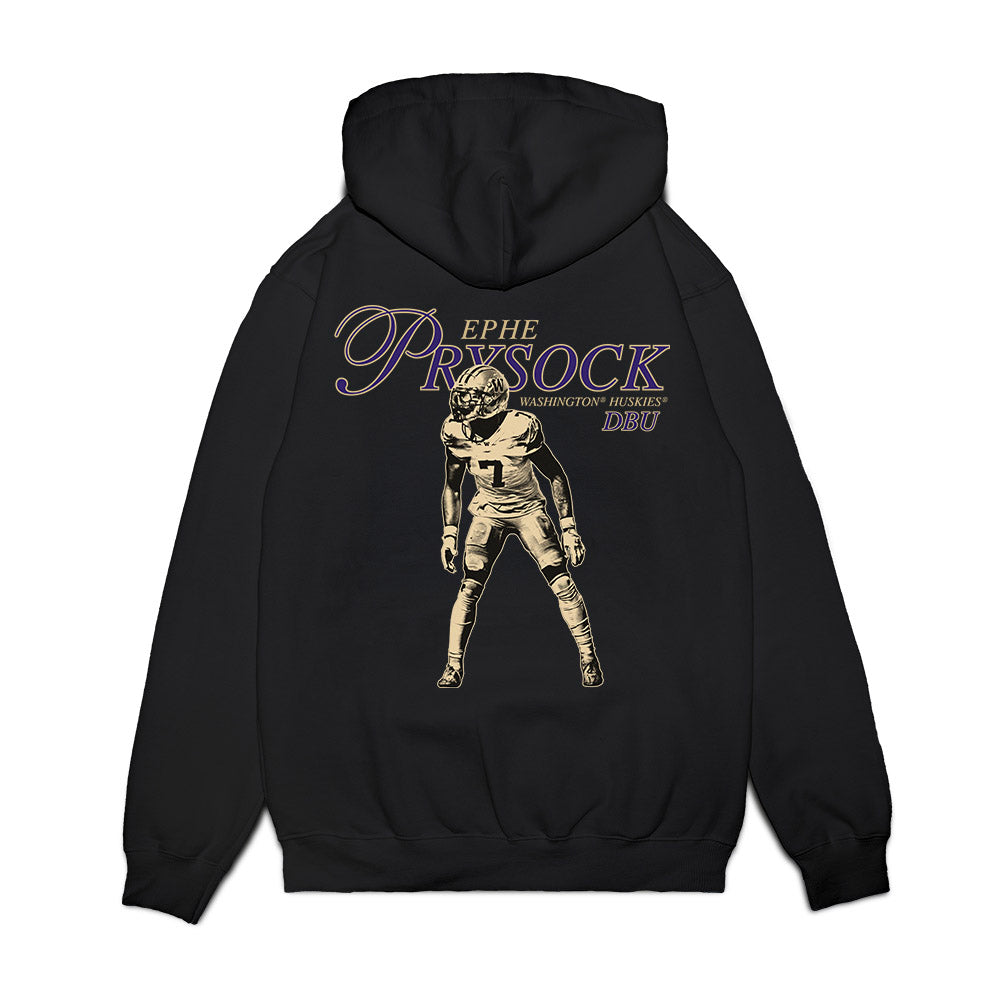 Washington - NCAA Football : Ephesians Prysock - Legacy Premium Hooded Sweatshirt-1