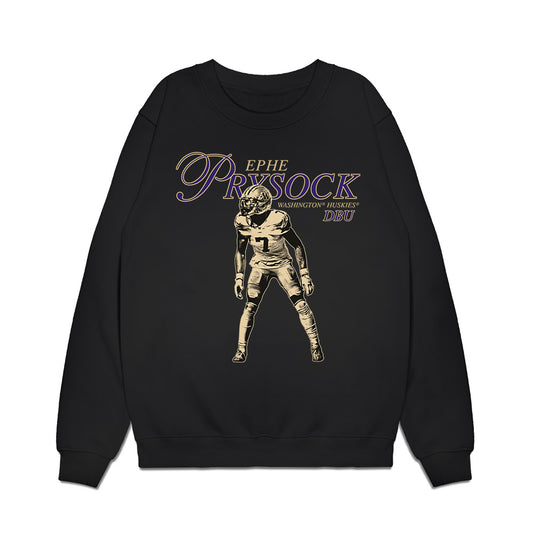 Washington - NCAA Football : Ephesians Prysock - Legacy Premium Crewneck Sweatshirt-0