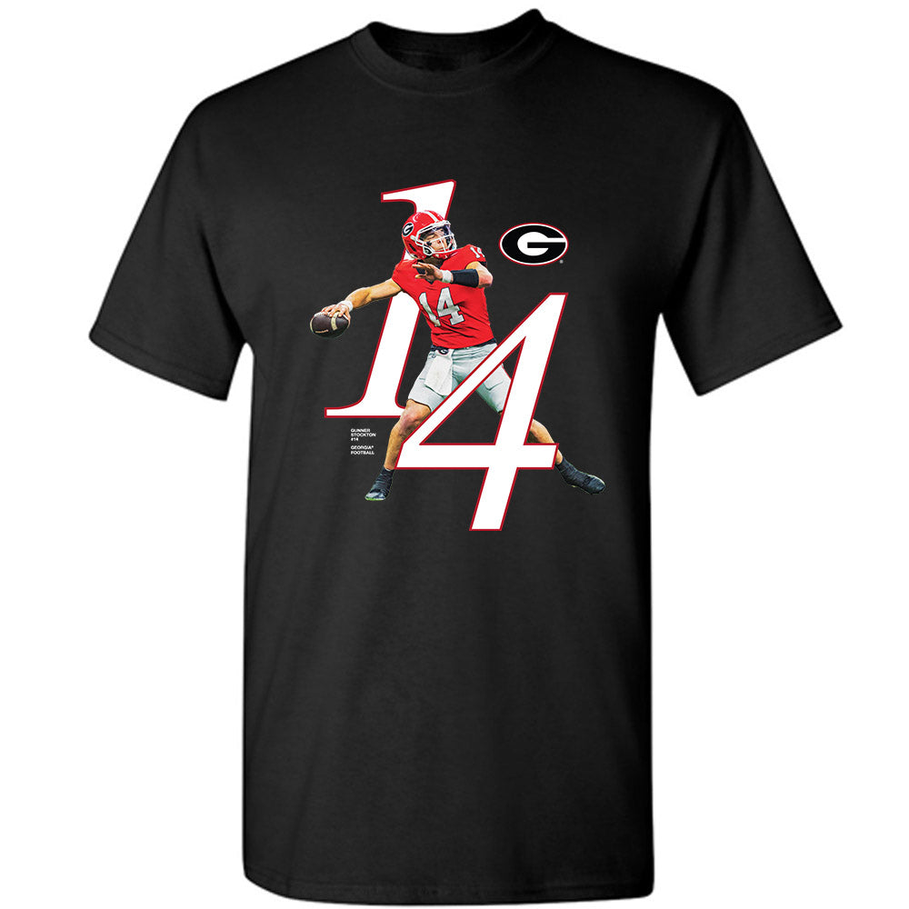 Georgia - NCAA Football : Gunner Stockton - Breakthrough T-Shirt-0