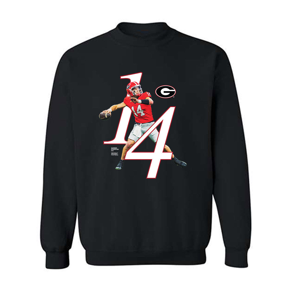 Georgia - NCAA Football : Gunner Stockton - Breakthrough Crewneck Sweatshirt-0