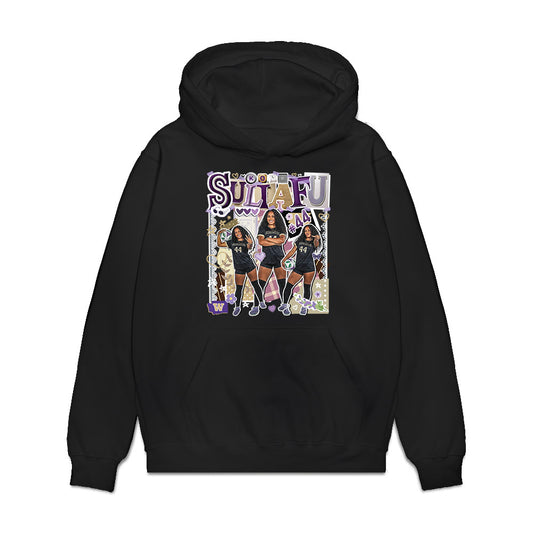 Washington - NCAA Women's Soccer : Kolo Suliafu - Collage Premium Hooded Sweatshirt-0