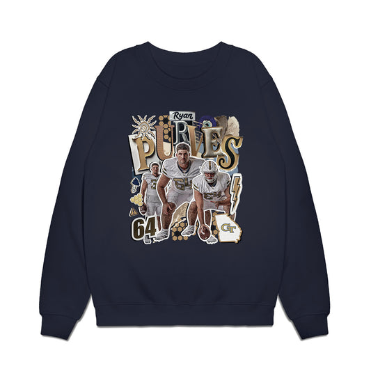 Georgia Tech - NCAA Football : Ryan Purves - Collage Premium Crewneck Sweatshirt-0