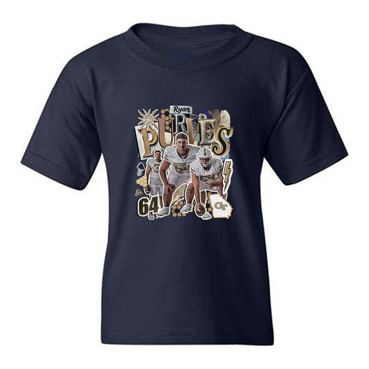 Georgia Tech - NCAA Football : Ryan Purves - Collage Youth T-Shirt-0