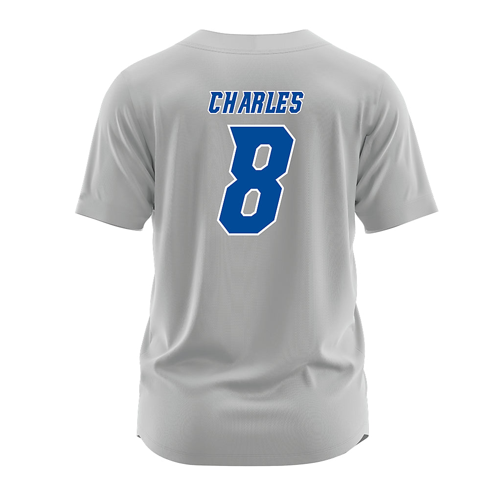 Delaware - NCAA Baseball : Anthony Charles - Grey Jersey-1