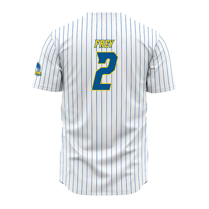 Delaware - NCAA Baseball : Ayden Frey - White Pinstripe Jersey-1