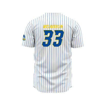Delaware - NCAA Baseball : Ryan McLaughlin - White Pinstripe Jersey-1