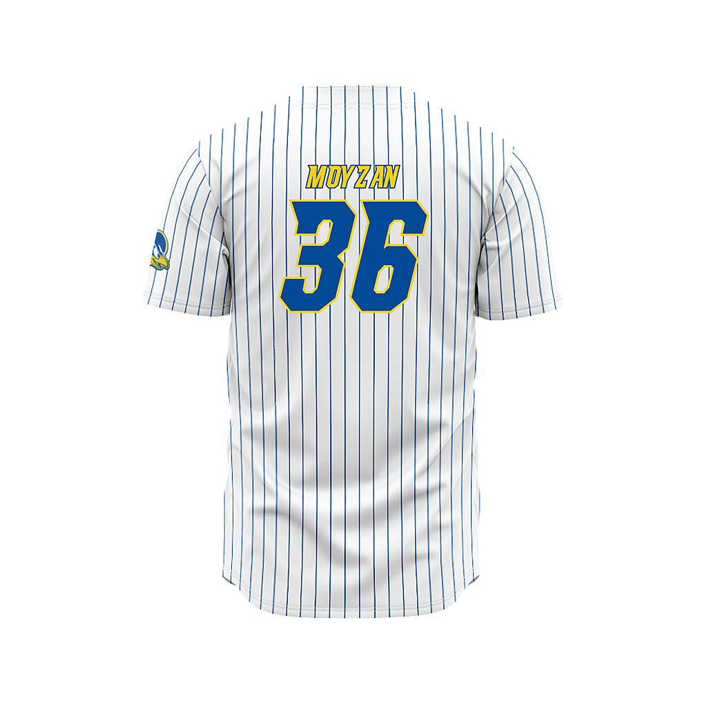 Delaware - NCAA Baseball : Ben Moyzan - White Pinstripe Jersey-1
