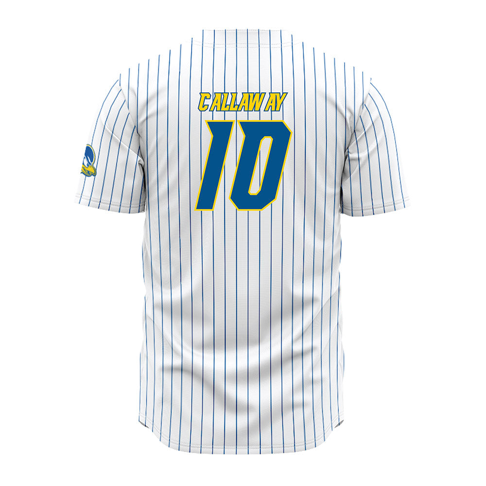 Delaware - NCAA Baseball : Andrew Callaway - White Pinstripe Jersey-1