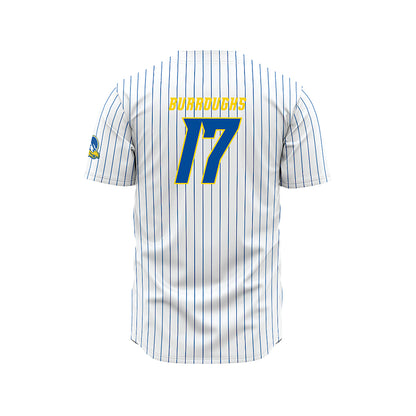 Delaware - NCAA Baseball : Noah Burroughs - White Pinstripe Jersey-1