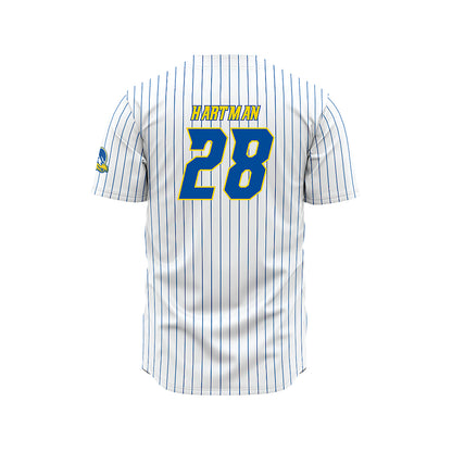 Delaware - NCAA Baseball : Tim Hartman - White Pinstripe Jersey-1