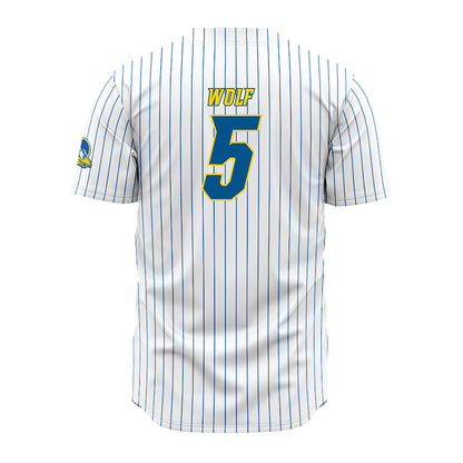 Delaware - NCAA Baseball : Jeremy Wolf - White Pinstripe Jersey-1