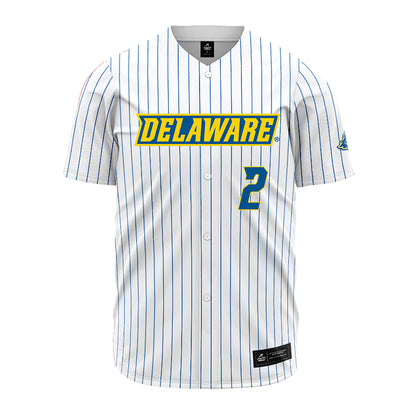 Delaware - NCAA Baseball : Connor Doherty - White Pinstripe Jersey-0