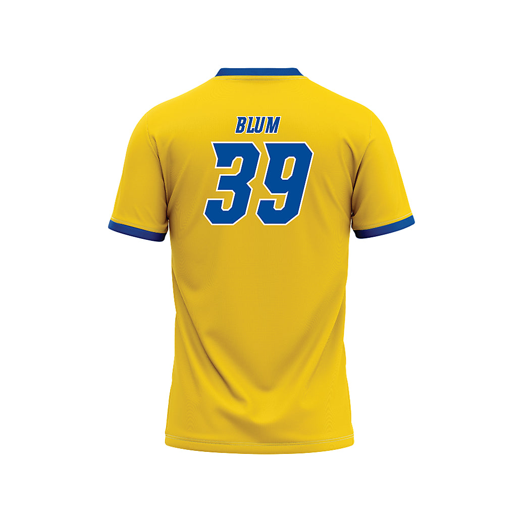 Delaware - NCAA Baseball : Brady Blum - Yellow Baseball Jersey-1