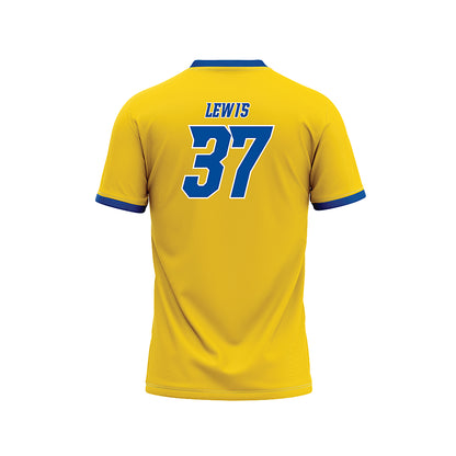 Delaware - NCAA Baseball : Evan Lewis - Yellow Baseball Jersey-1