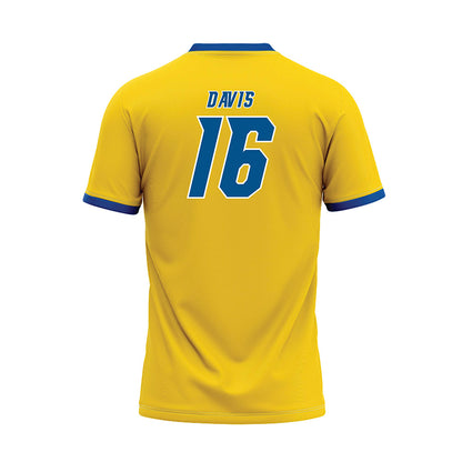 Delaware - NCAA Baseball : Vincent Davis - Yellow Baseball Jersey-1