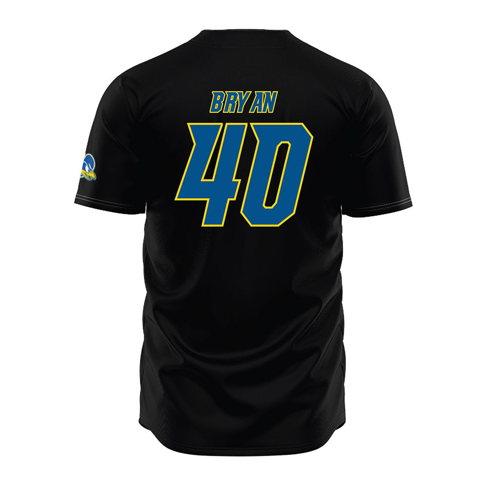 Delaware - NCAA Baseball : Dylan Bryan - Black Jersey-1