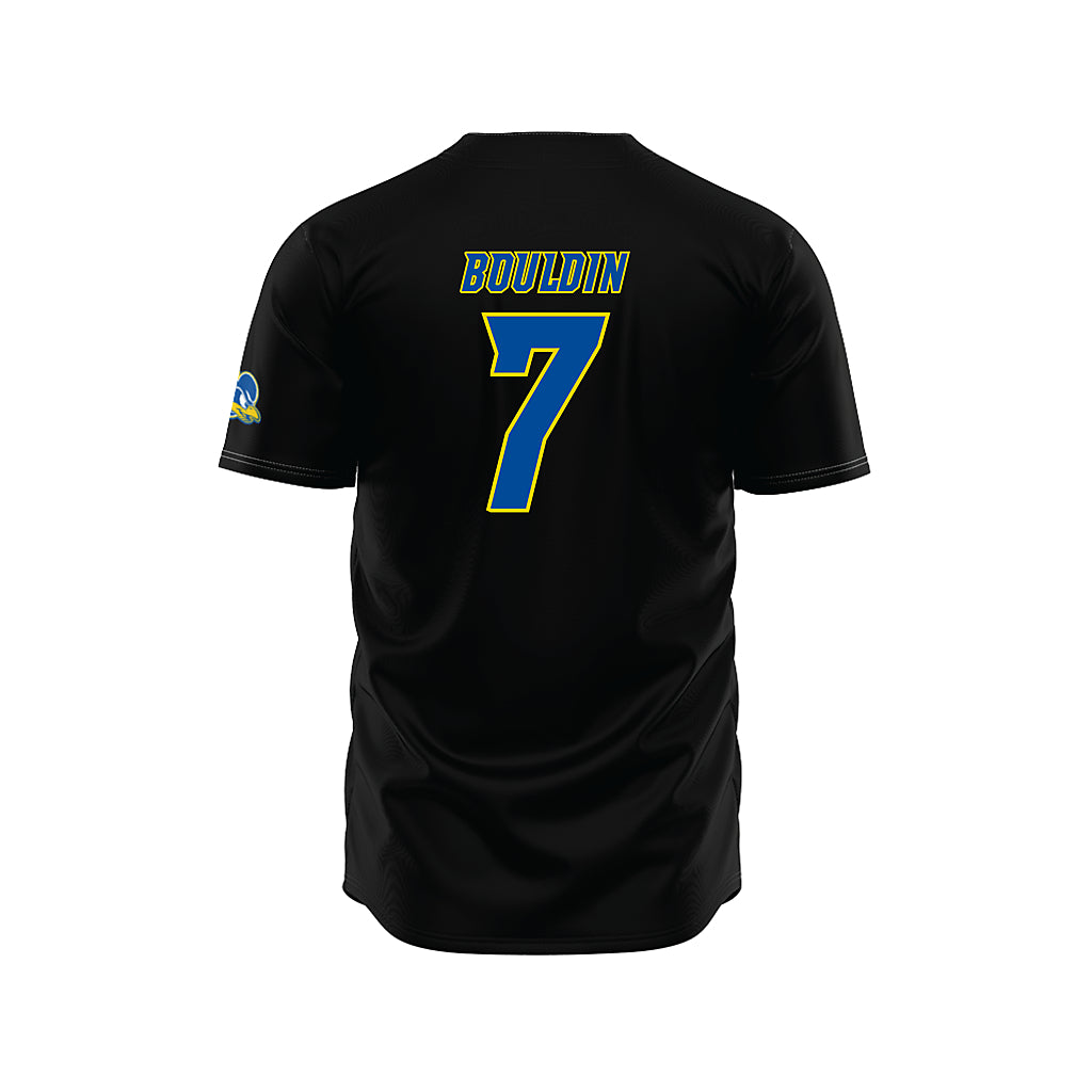 Delaware - NCAA Baseball : Evan Bouldin - Black Jersey-1