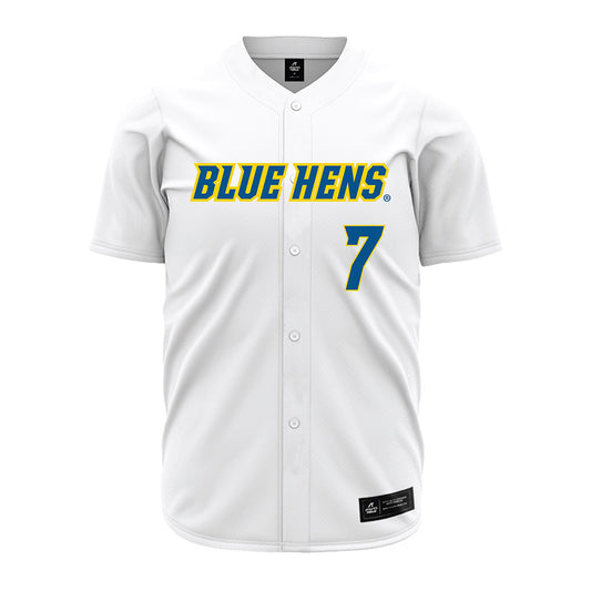 Delaware - NCAA Baseball : Evan Bouldin - White Jersey-0