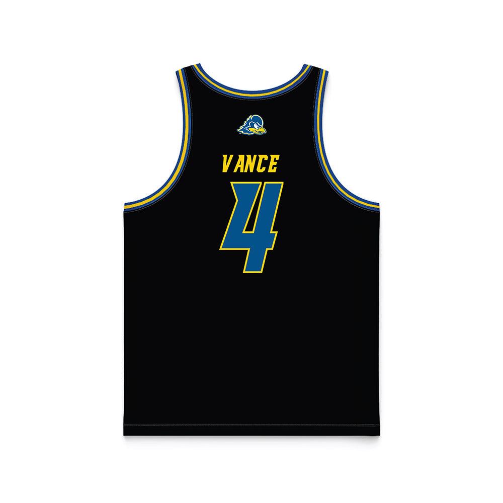 Delaware - NCAA Women's Basketball : Trinity Vance - Black Basketball Jersey-1