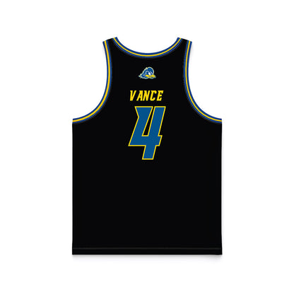 Delaware - NCAA Women's Basketball : Trinity Vance - Black Basketball Jersey-1