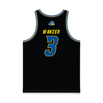 Delaware - NCAA Women's Basketball : Ella Wanzer - Black Basketball Jersey-1