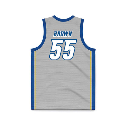 Delaware - NCAA Men's Basketball : Jameel Brown - Grey Basketball Jersey-1