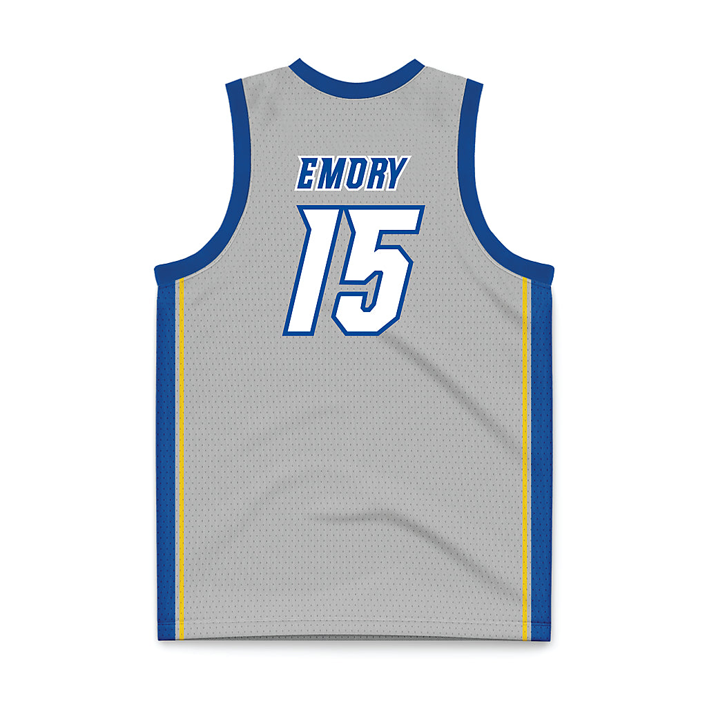 Delaware - NCAA Men's Basketball : Houston Emory - Grey Basketball Jersey-1