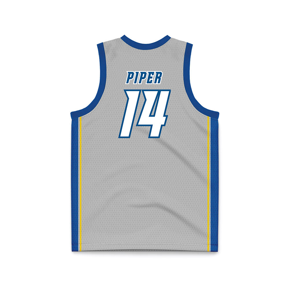 Delaware - NCAA Men's Basketball : Lance Piper - Grey Basketball Jersey-1