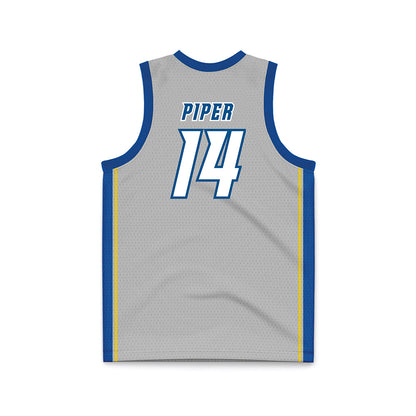 Delaware - NCAA Men's Basketball : Lance Piper - Grey Basketball Jersey-1