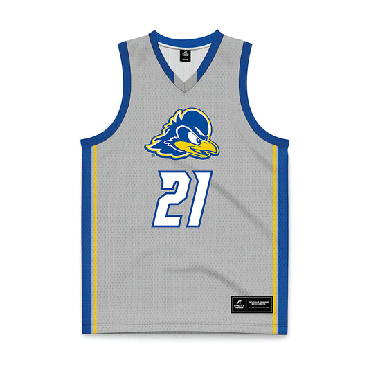 Delaware - NCAA Men's Basketball : Nnanna Njoku - Grey Basketball Jersey-0