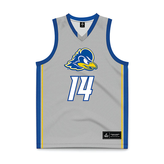 Delaware - NCAA Men's Basketball : Lance Piper - Grey Basketball Jersey-0