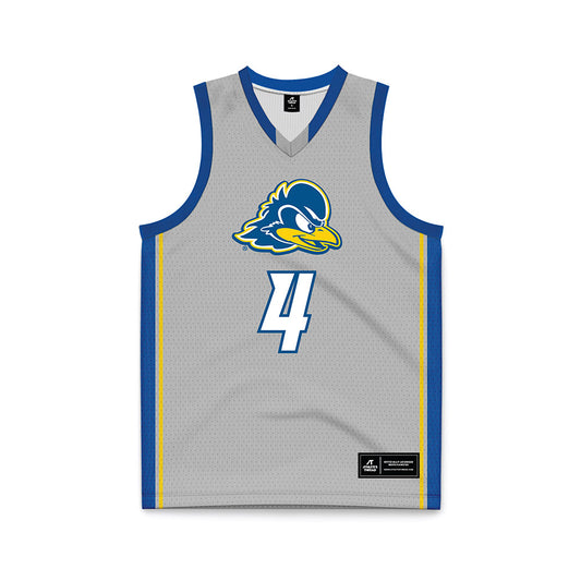 Delaware - NCAA Men's Basketball : Justyn Fernandez - Grey Basketball Jersey-0