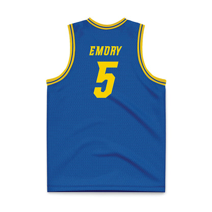 Delaware - NCAA Men's Basketball : Macon Emory - Royal Basketball Jersey-1