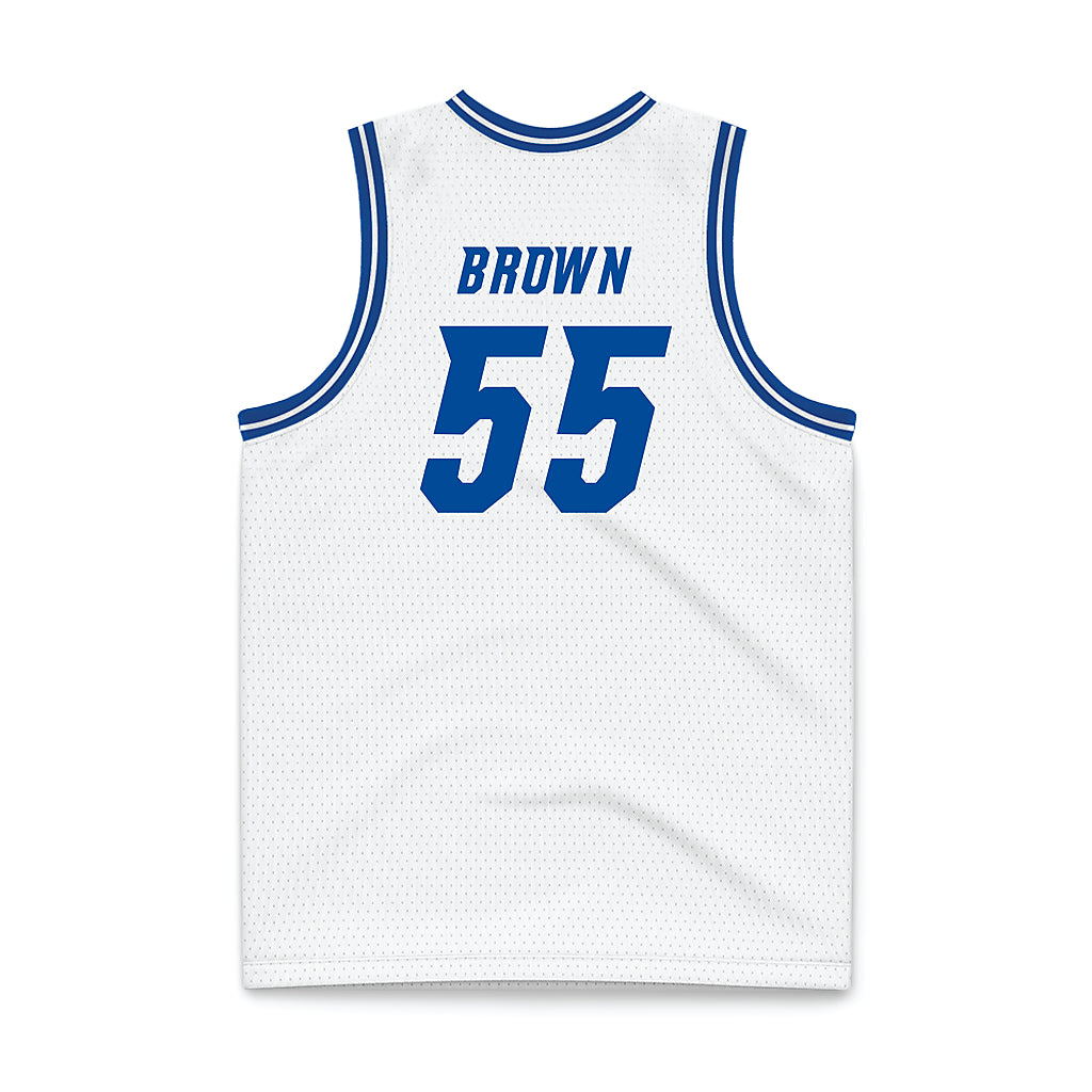 Delaware - NCAA Men's Basketball : Jameel Brown - White Basketball Jersey-1