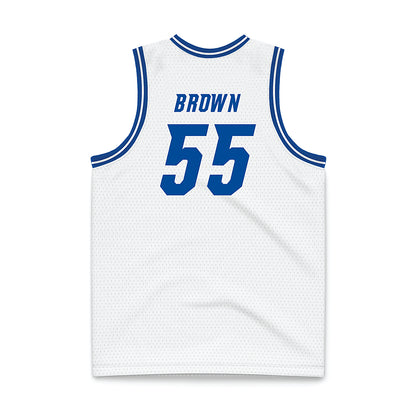 Delaware - NCAA Men's Basketball : Jameel Brown - White Basketball Jersey-1