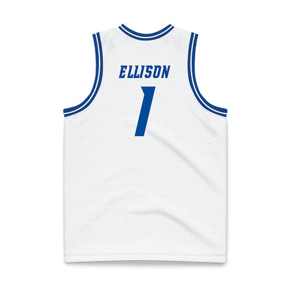 Delaware - NCAA Men's Basketball : Mason Ellison - White Basketball Jersey-1