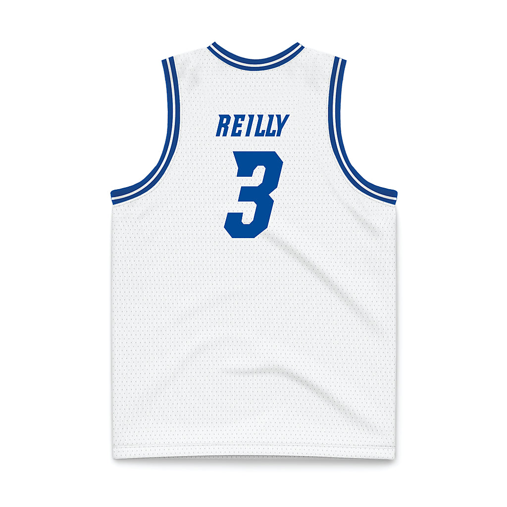 Delaware - NCAA Men's Basketball : Cavan Reilly - White Basketball Jersey-1