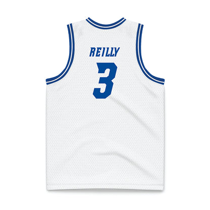 Delaware - NCAA Men's Basketball : Cavan Reilly - White Basketball Jersey-1