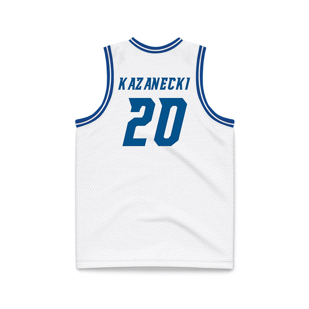 Delaware - NCAA Men's Basketball : Alex Kazanecki - White Basketball Jersey-1
