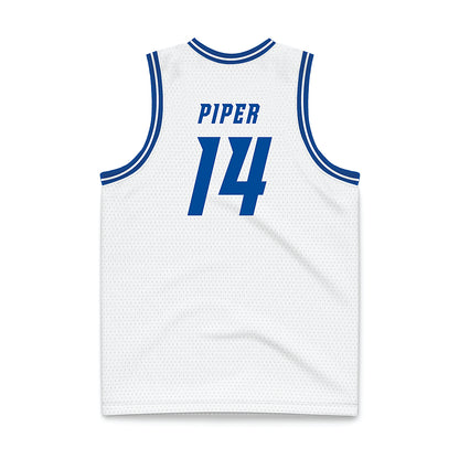 Delaware - NCAA Men's Basketball : Lance Piper - White Basketball Jersey-1