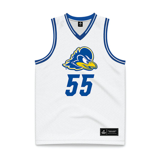 Delaware - NCAA Men's Basketball : Jameel Brown - White Basketball Jersey-0