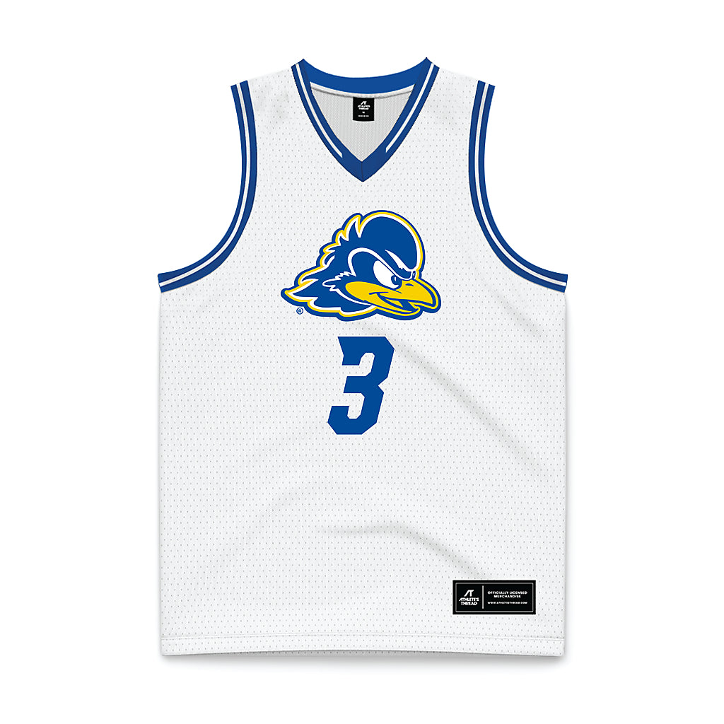 Delaware - NCAA Men's Basketball : Cavan Reilly - White Basketball Jersey-0