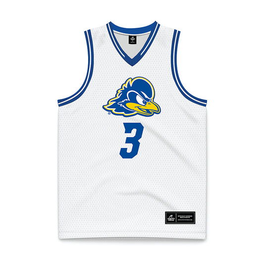 Delaware - NCAA Men's Basketball : Cavan Reilly - White Basketball Jersey-0